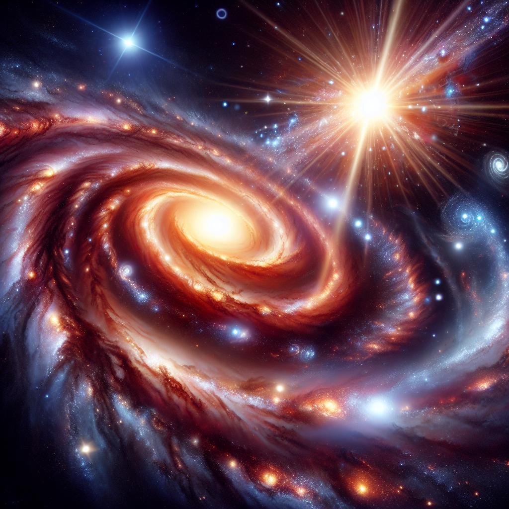 Divine Revelation: Quasar with Enormous Redshift Discovered Within Nearby Spiral Galaxy