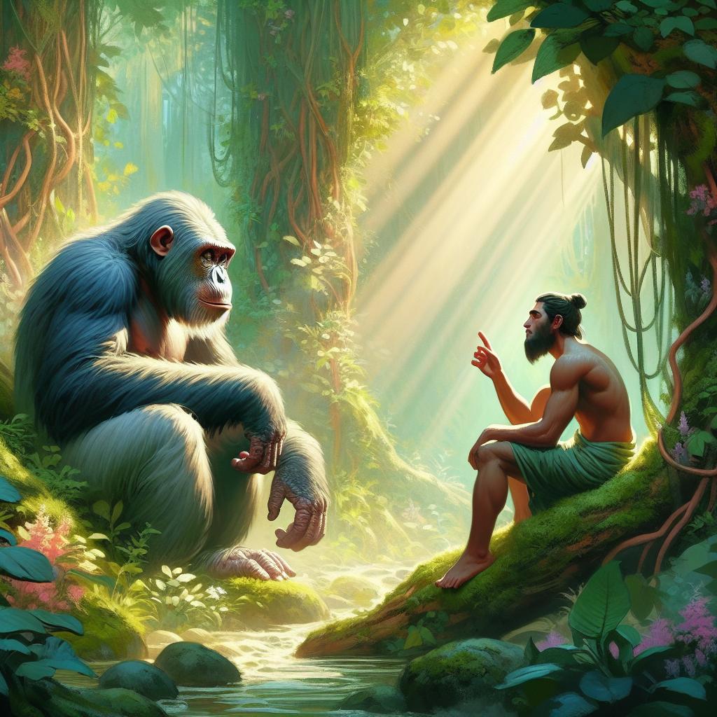 Divine Revelation: An Ape's Journey to Speak Miracles